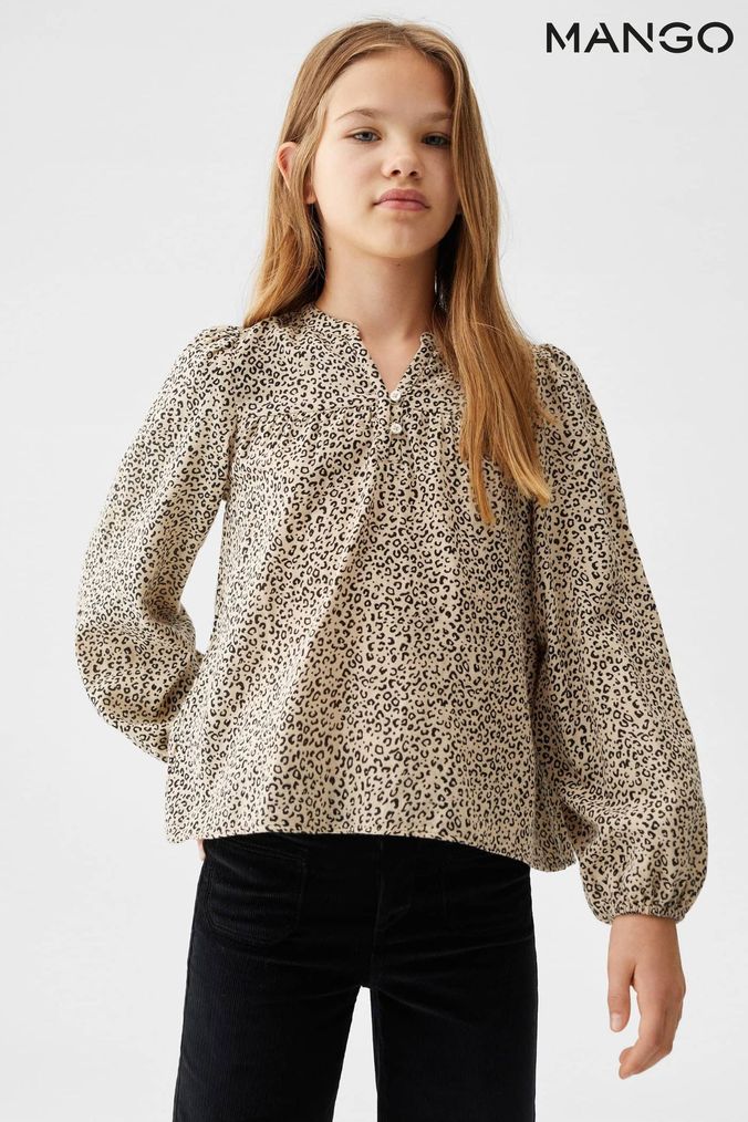 Girls animal best sale print tops