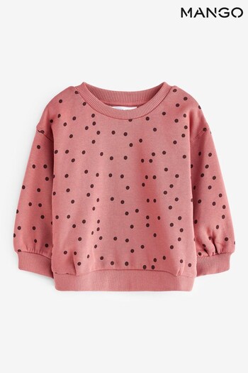 Mango Printed Cotton Pink Sweatshirt (Q90812) | £15