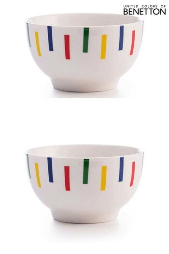 Benetton Set of 2 Multi Porcelain Breakfast Bowls (Q90903) | £22