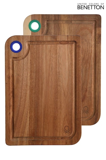 Benetton Brown Set of Acacia Chopping Boards (Q90915) | £30