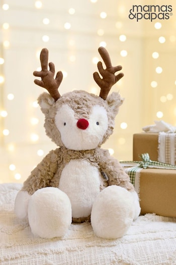 Mamas & Papas Brown Christmas Soft Toy Reindeer (Q90941) | £20