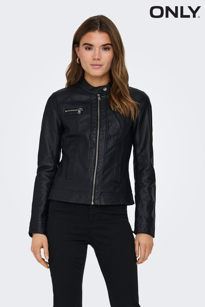 Next petite leather clearance jacket
