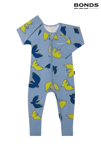 Bonds Blue Animal Design Zip Sleepsuit (Q90972) | £22