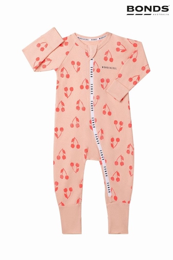 Bonds Cherry Pink Fruit Design Zip Sleepsuit (Q90977) | £30