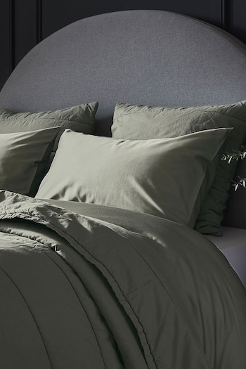 Bedfolk Green Luxe Cotton Pillowcases (Q91130) | £30