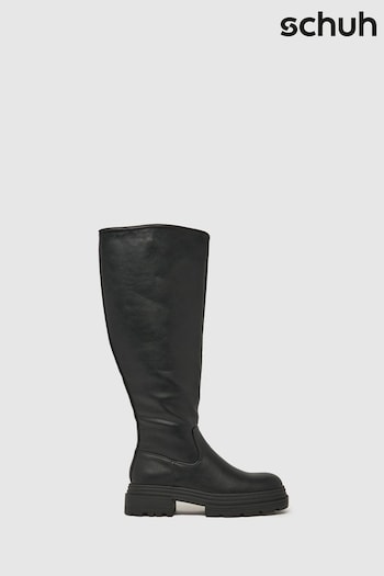 Schuh Dannie Chunky Pull On Black Boots feels (Q91142) | £55