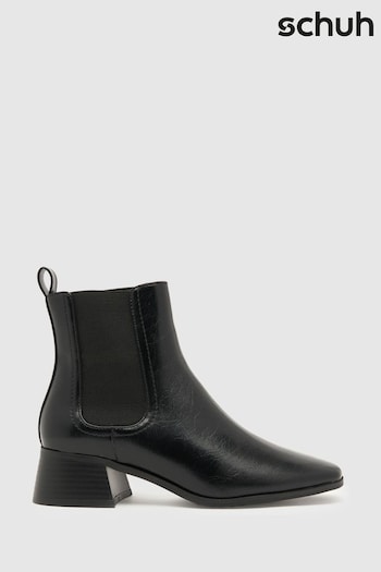 Schuh Brooke Block Heel Chelsea Black Boots (Q91166) | £45