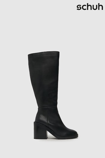 Schuh Delaney Platform Knee High Black run Boots (Q91170) | £95