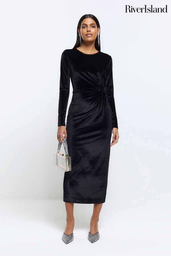 River island shop velvet dress