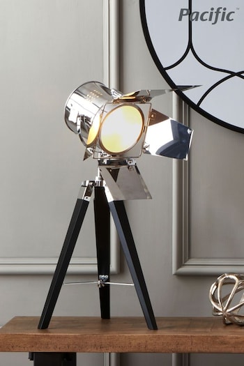 Pacific Silver Hereford Tripod Table Lamp (Q91244) | £100