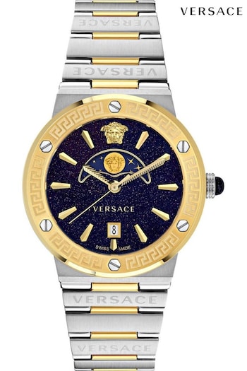 Versace Gents Gold Greca Logo Moonphase Watch (Q91304) | £1,210