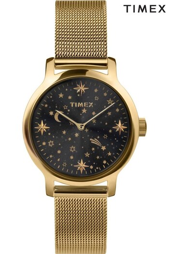 Timex Ladies Gold Celestial Transcend Watch (Q91354) | £110