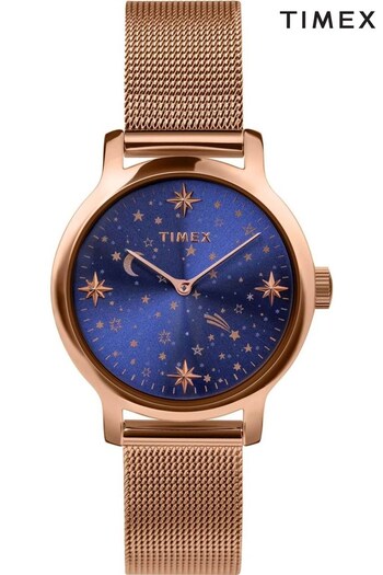 Timex Ladies Pink Celestial Transcend Watch (Q91363) | £110