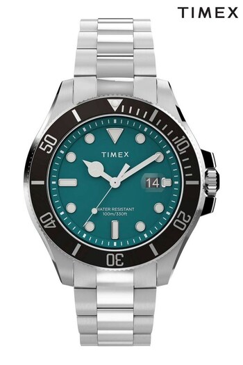 Timex Gents Silver Harborside Coast Watch (Q91366) | £100