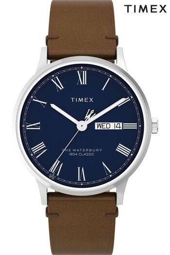 Timex Gents Waterbury Classic Brown Watch (Q91371) | £110