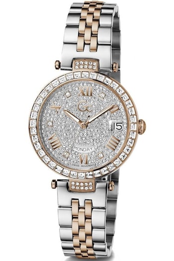 GC Ladies Silver Tone Flair Crystal Watch (Q91379) | £625