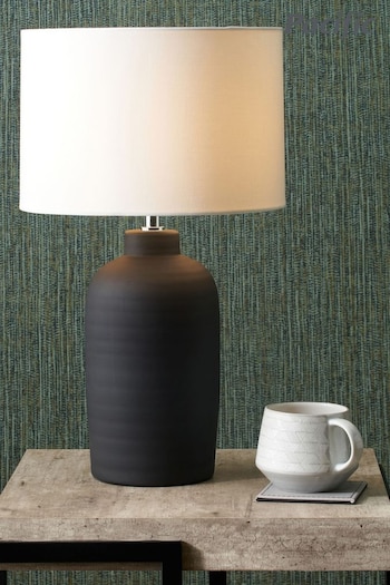 Pacific Black Soren Matt Ceramic Table Lamp (Q91516) | £60