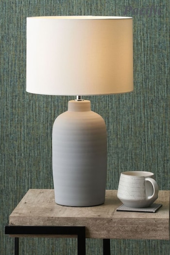 Pacific Grey Soren Matt Ceramic Table Lamp (Q91517) | £60