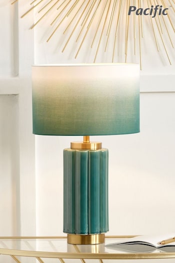 Pacific Green Lushan Ceramic Table Lamp (Q91519) | £70