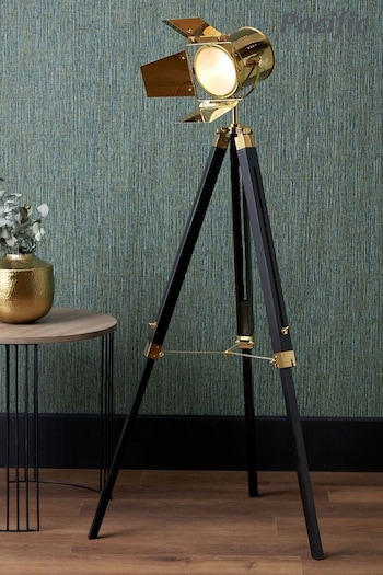 Pacific Gold Hereford Tripod Floor Lamp (Q91520) | £150