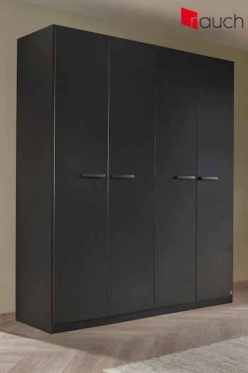 Rauch Metallic Grey Amodi 181cm Hinged 4 Door Semi Fitted Wardrobe (Q91686) | £650