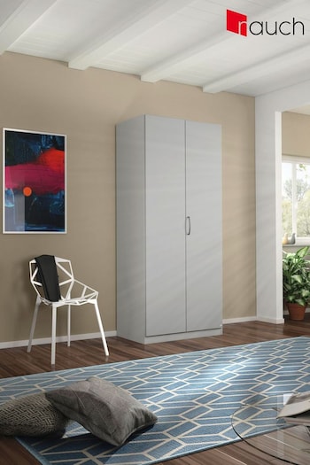 Rauch Silk Grey Cameron 90cm Hinged 2 Door Semi Fitted Wardrobe (Q91698) | £450