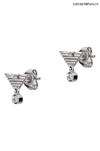 Emporio med Armani Jewellery Ladies Silver Tone Earrings (Q91729) | £79