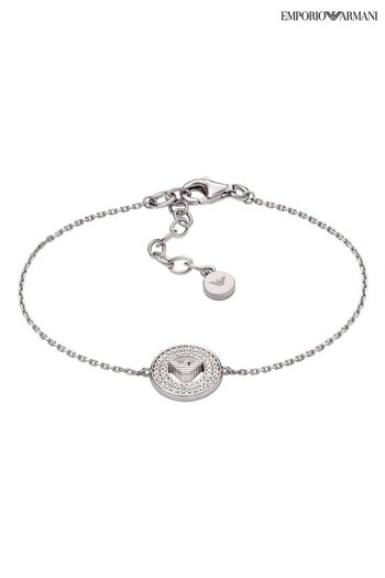Emporio med Armani Jewellery Ladies Silver	Tone Bracelet (Q91759) | £99