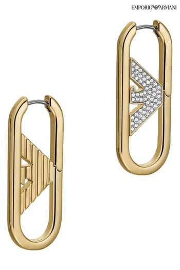 Emporio stretch-cotton Armani Jewellery Ladies Gold Tone Earrings (Q91773) | £125