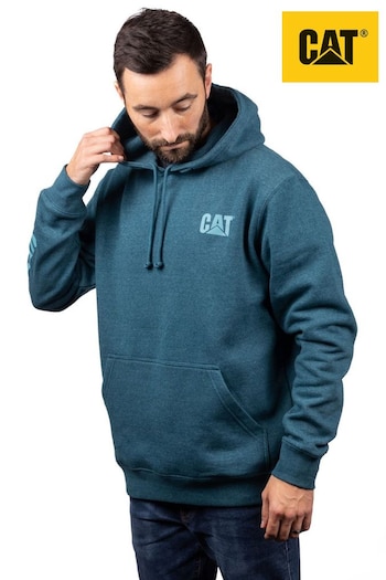 Caterpillar Blue Trademark Banner Hooded Sweatshirt (Q91784) | £68