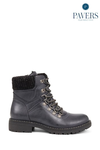 Pavers Blue Lace Up Ankle Boots (Q91809) | £45