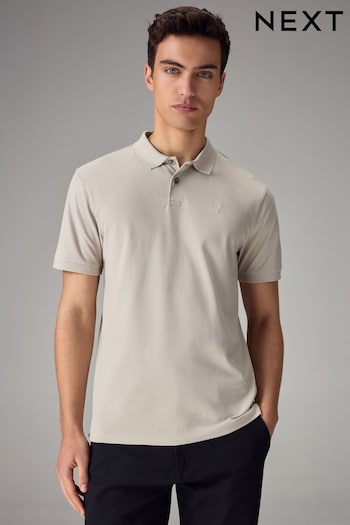 Neutral Slim Pique high Polo Shirt (Q91943) | £18