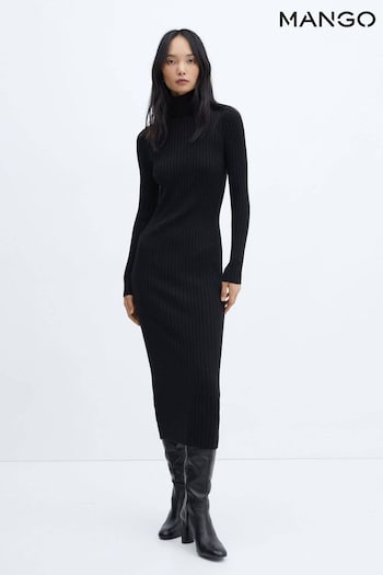 Mango Turtleneck Knitted Midi Dress (Q92019) | £36