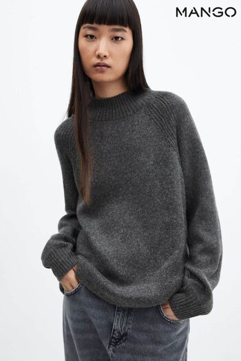 Mango Mix Wool High Collar Long-Sleeved Knit Jumper (Q92028) | £50