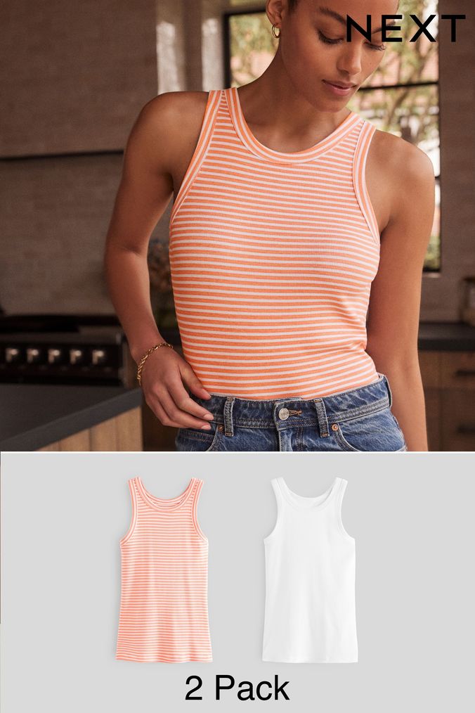 Buy Women s Vests Stripe Tops Online Next UK