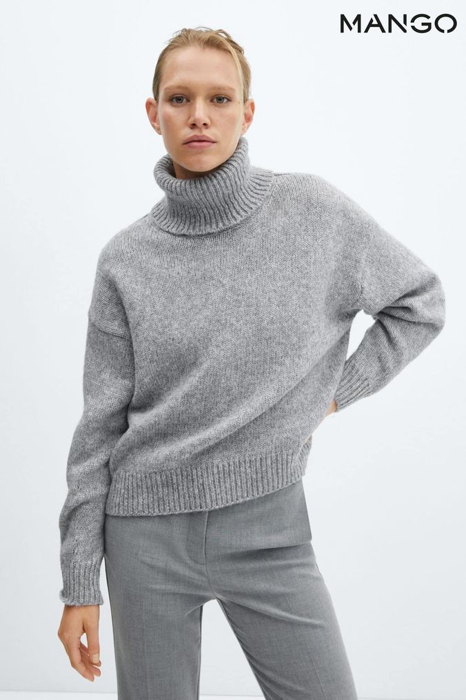 Mango grey jumper on sale
