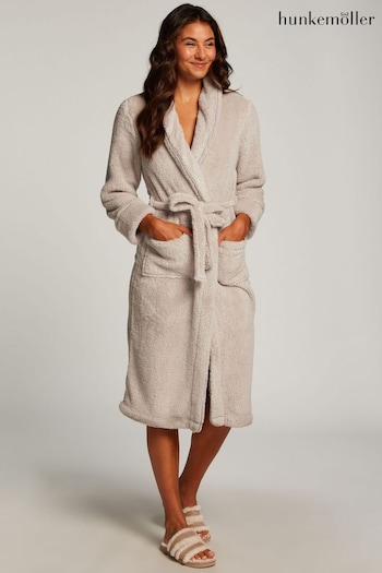 Hunkemoller Fleece Brown Dressing Gown (Q92052) | £45