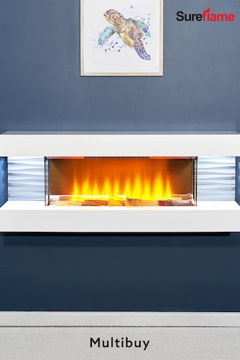 Sureflame White Electric Wall Suite (Q92075) | £469