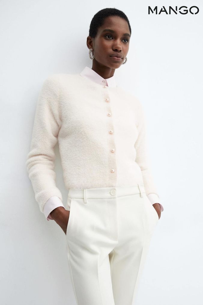 Nude top cropped cardigan