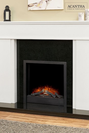 Acantha Black Large Ontario Electric Inset Fire (Q92089) | £369