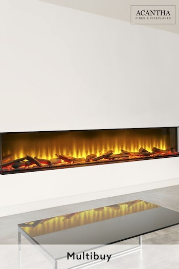 Acantha Black Aspire 200 Panoramic Media Wall Electric Fire (Q92102) | £1,539