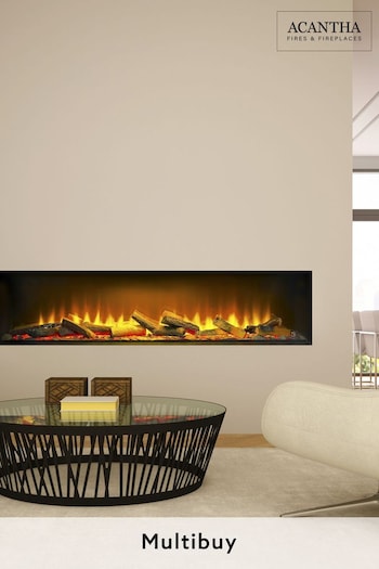 Acantha Black Aspire 125 Fully Inset Media Wall Electric Fire (Q92105) | £1,000