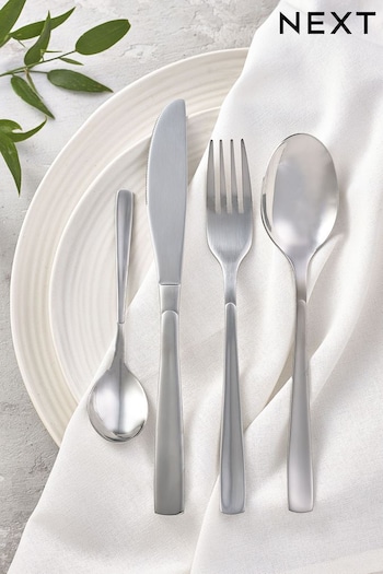 8 Piece Silver Moderna Stainless Steel Cutlery Set (Q92111) | £10