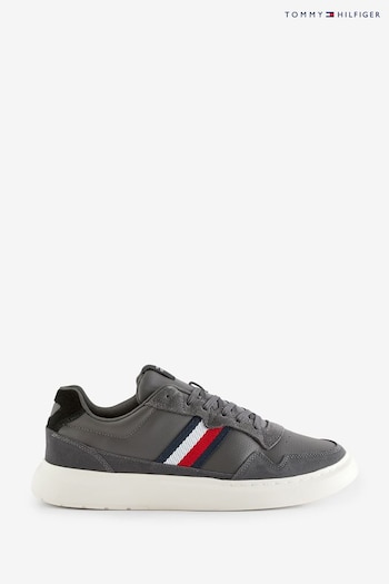 Tommy Hilfiger Silver Mix Stripes Sneakers (Q92189) | £110