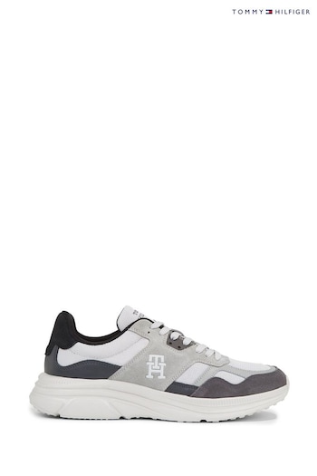 Tommy ton Hilfiger Silver Modern Runner Sneakers (Q92208) | £110