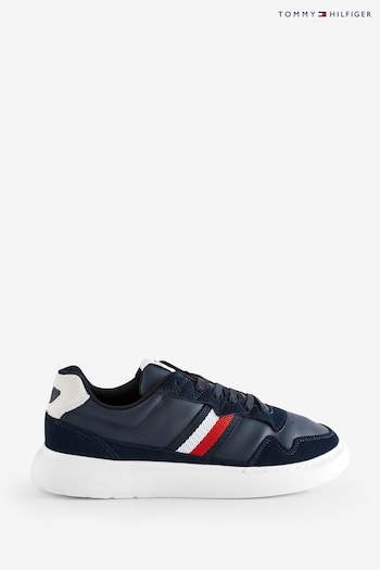 Tommy AM0AM07841 Hilfiger Blue Mix Stripes Sneakers (Q92216) | £110