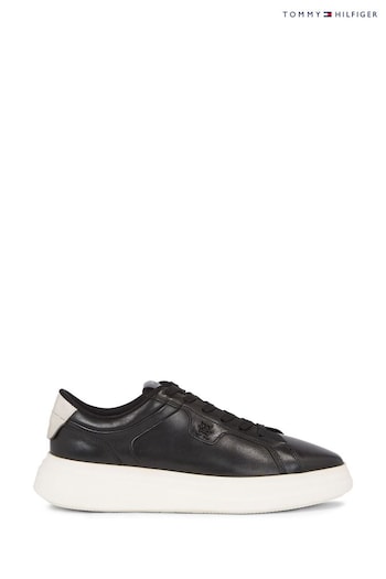 Tommy Hilfiger Pointy Court Black Sneakers (Q92226) | £130