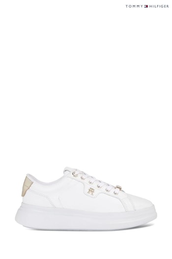 Tommy Hilfiger Pointy Court White Sneakers (Q92228) | £140
