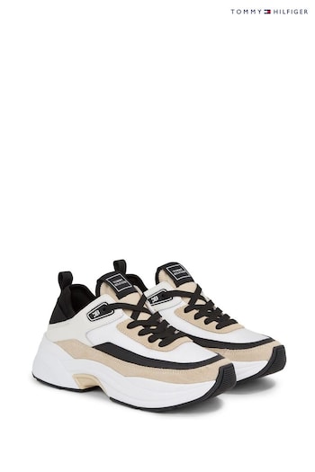 Tommy Hilfiger Sporty Lux Runner White Trainers (Q92234) | £140