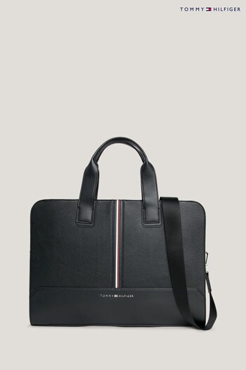 Tommy Hilfiger Central Slim Black Computer Bag (Q92272) | £170